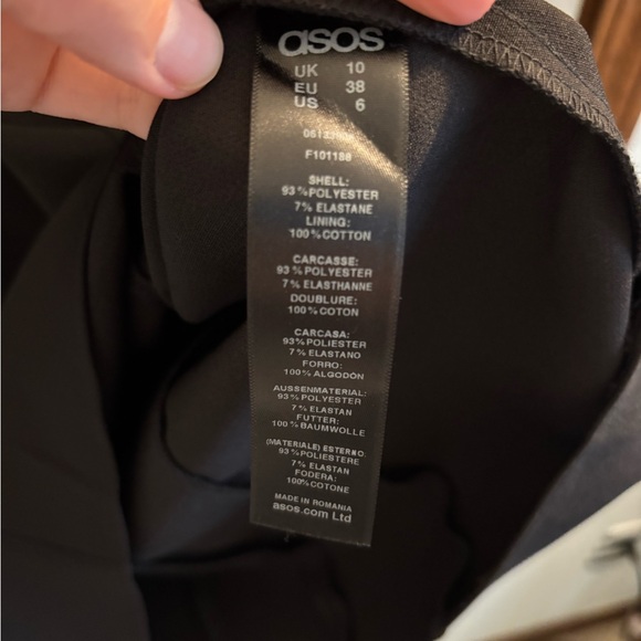 ASOS gorgeous LBD balloon sleeve sheath black wms size 6 bodycon formal dress - Picture 6 of 8